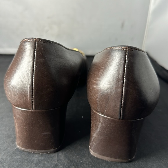 Salvatore Ferragamo Pumps Block Heels Slip On Shoes made in Italy size 8 B - Picture 7 of 12